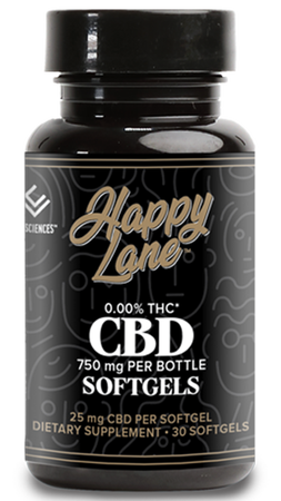 Happy Lane CBD Softgel Capsules 0.00% THC